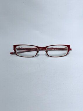 Hanae Mori Titanium Oval  glasses. Never owned. HM7702 0572 silver. Blue temple Oval Silver Titanium Glasses #BS1913-0308 - BLACKSHEEP US main image 4
